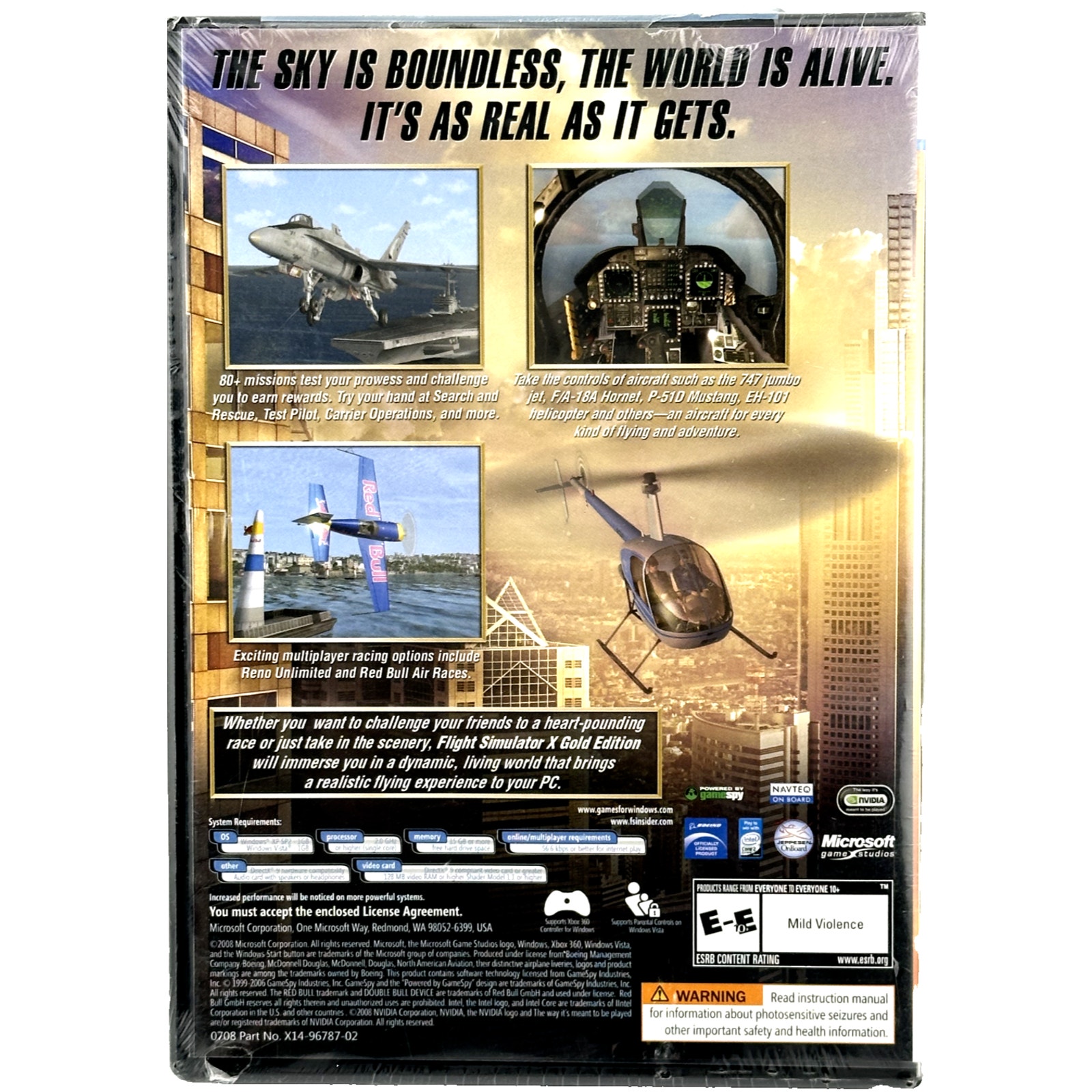 Microsoft Flight Simulator X Gold Edition - PC Flight Sim
