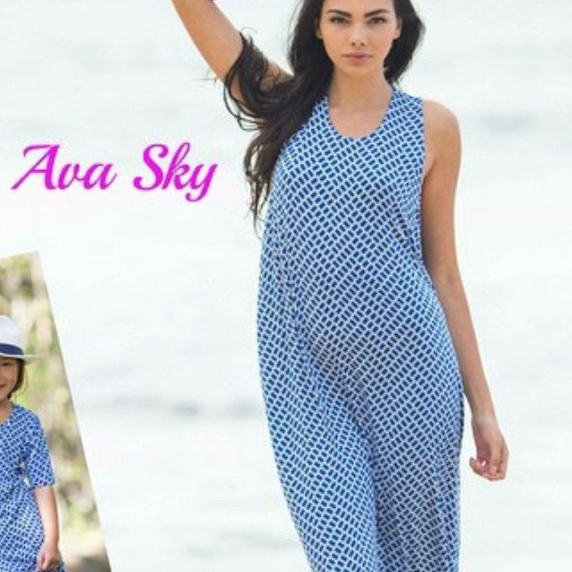 Ava Sky Fighting Eel Dress XXS Navy Bric
