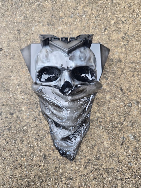 Bandana Skull Custom Victory Motorcycle Cheese Wedge