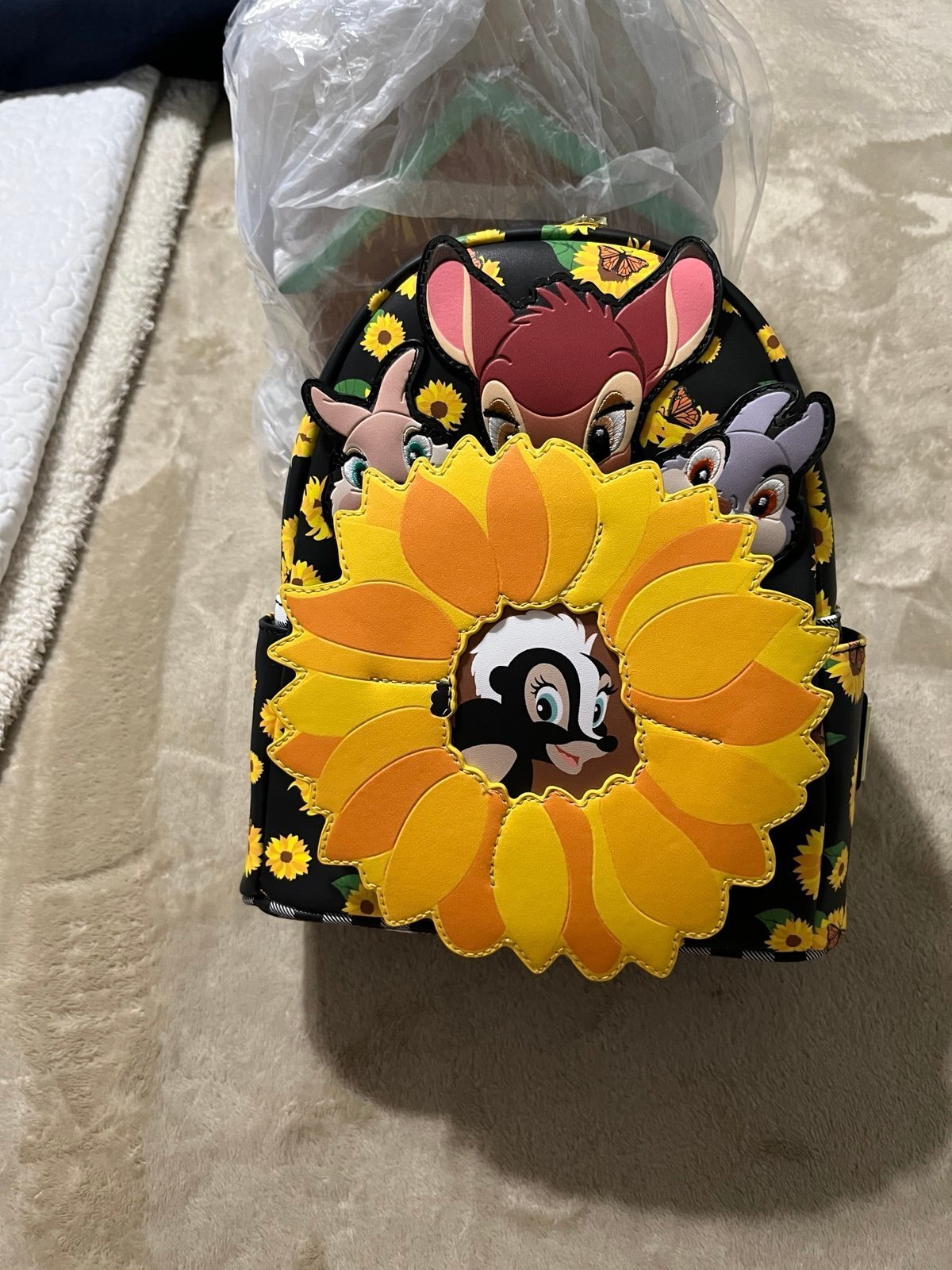 Loungefly Disney Bambi Sunflower Friends Mini Backpack NEW