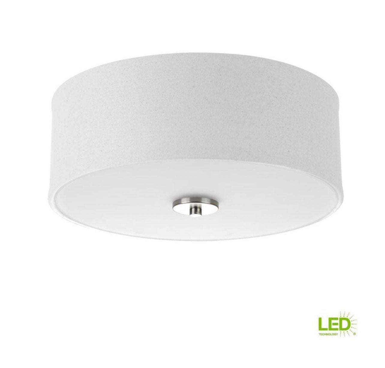 NEW White etched white linen glass Light