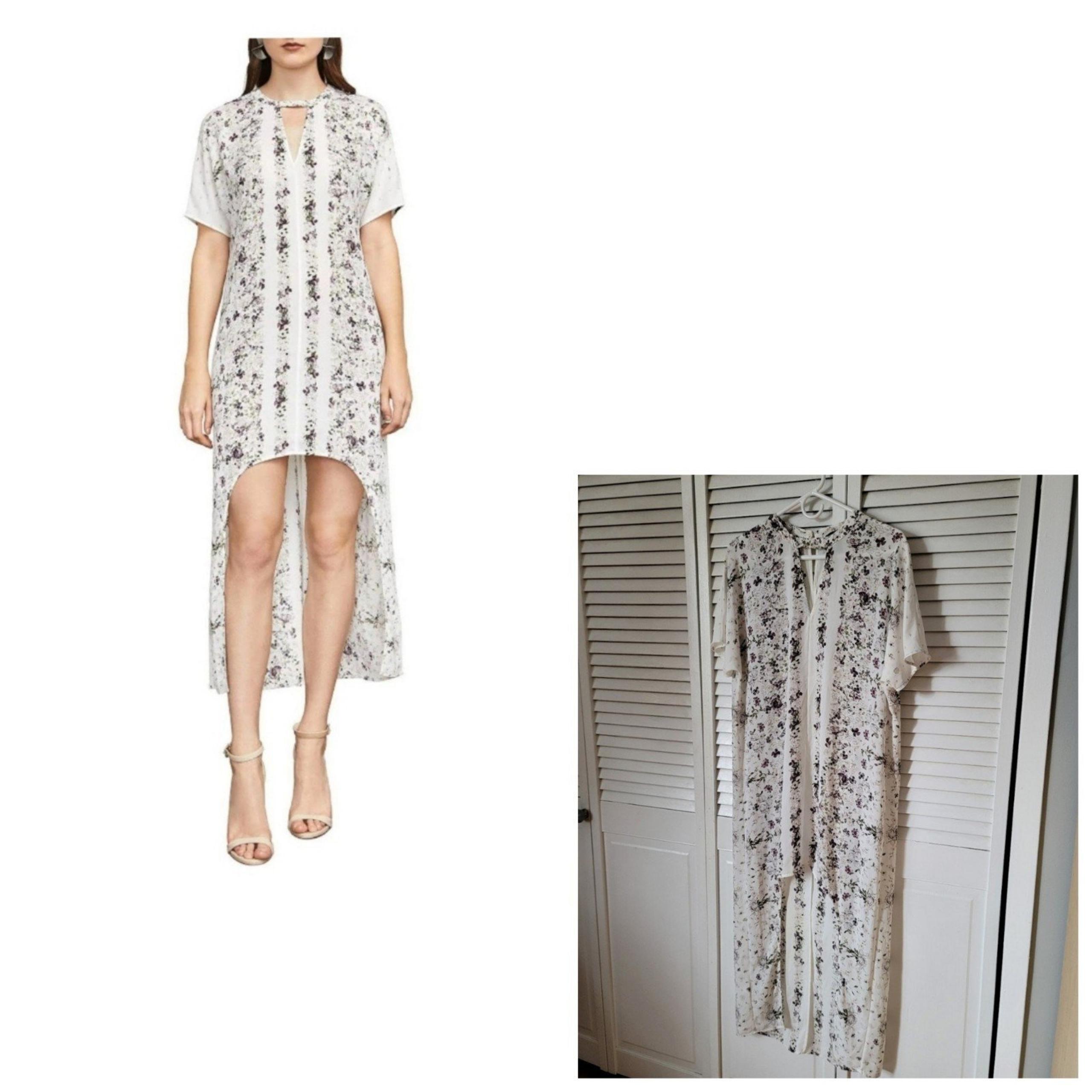 BCBG MAX AZARIA High-Low Floral Dress, Size XXS