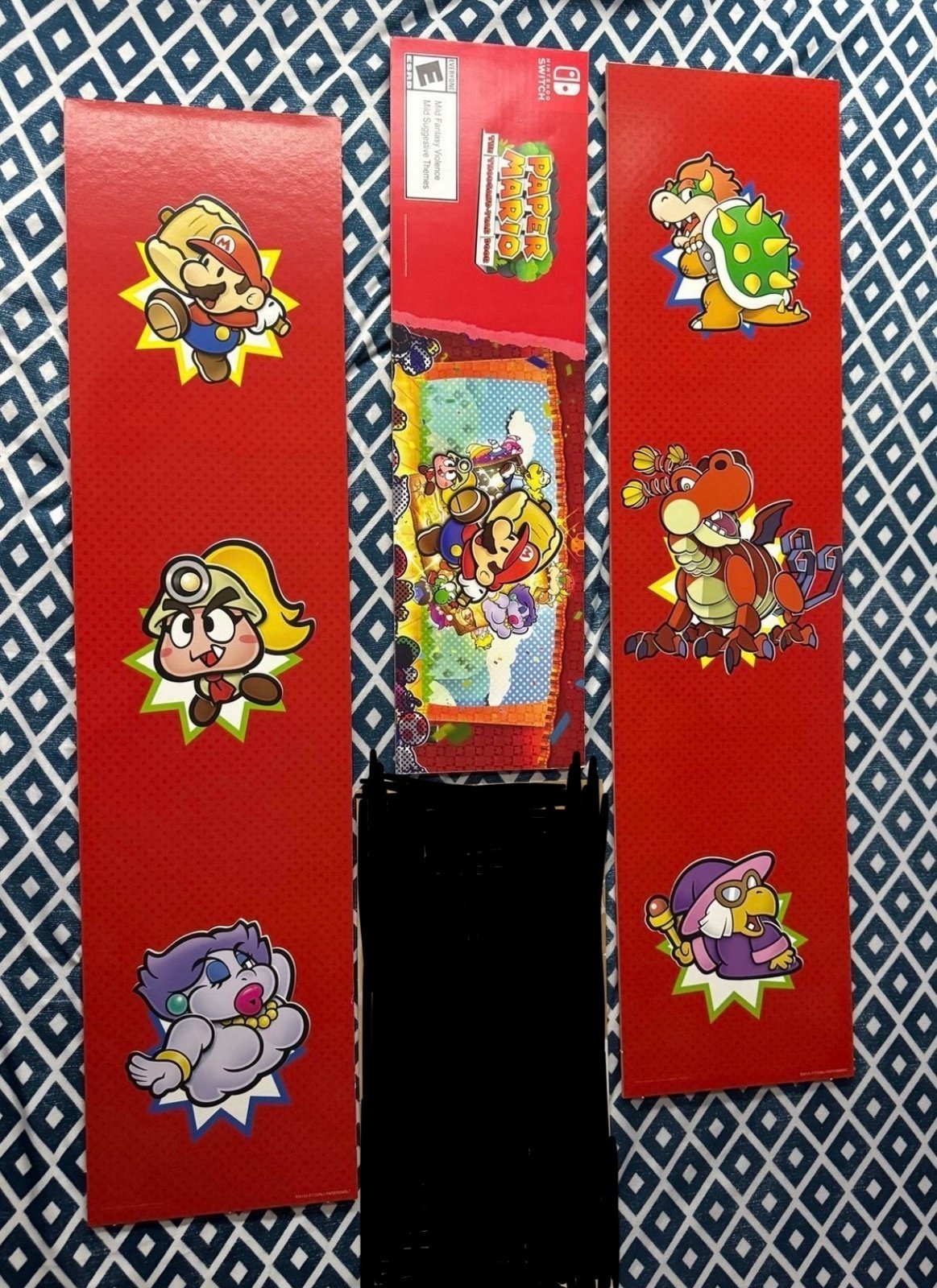 Paper Mario The Thousand Year Door GameStop Cardboard promo Display Posters