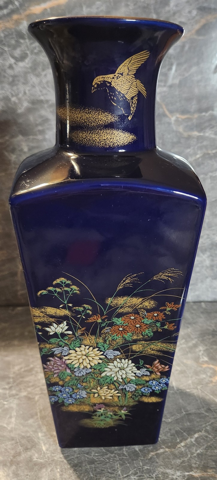 Large Kutani Square Vase