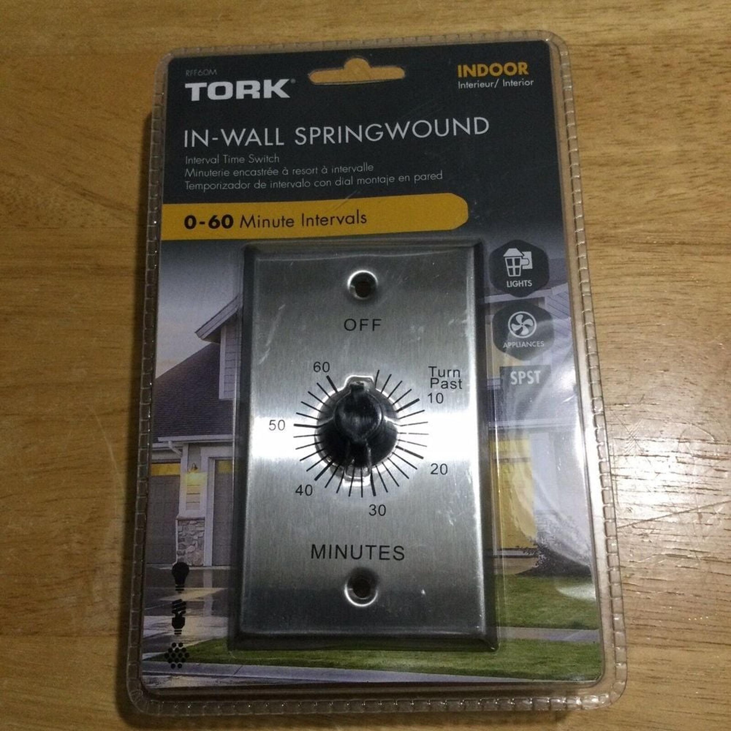 Tork Rff60m Spring-Wound Timer,Range 0 To 60 Minutes