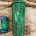 Starbucks Holiday 2023 Bling Studded Green Grinch Tumbler and Ornament Keychain