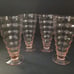 Vintage 1930's Pink Depression Glass Rippled Tumblers x4