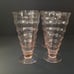 Vintage 1930's Pink Depression Glass Rippled Tumblers x4