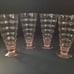 Vintage 1930's Pink Depression Glass Rippled Tumblers x4