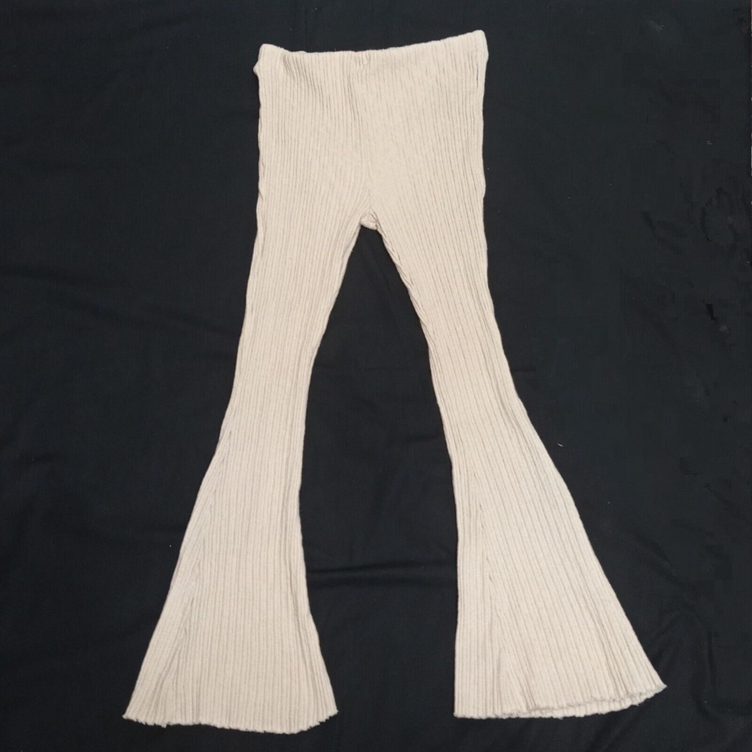 Urban Outfitters Ribbed Ivory Pants Flare Size L