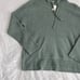 aerie green waffle knit pullover hoodie