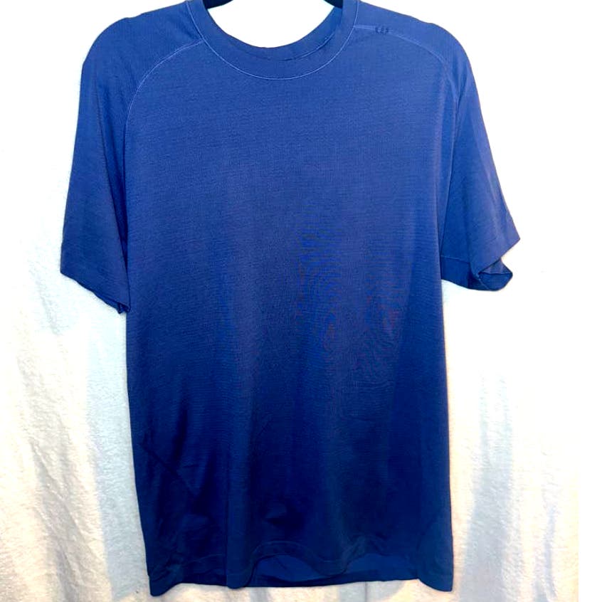 Lululemon Navy Blue Short Sleeve Top Shirt Large