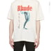 Rhude Vintage White Designer Graphic print T-Shirt Size XL