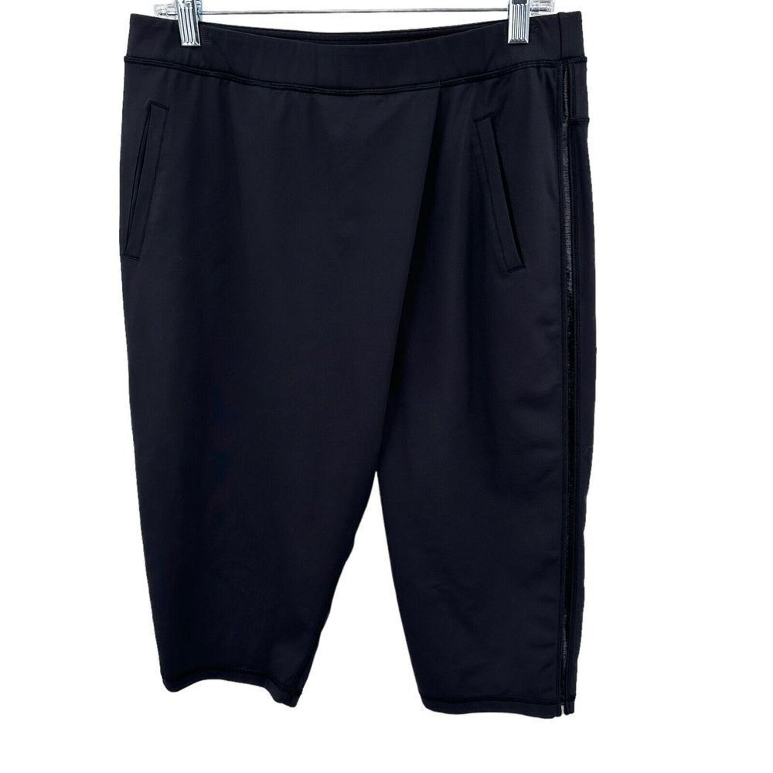 Lululemon With The Flow Pants In Black Athletic High Rise Pockets Size 8 Women's