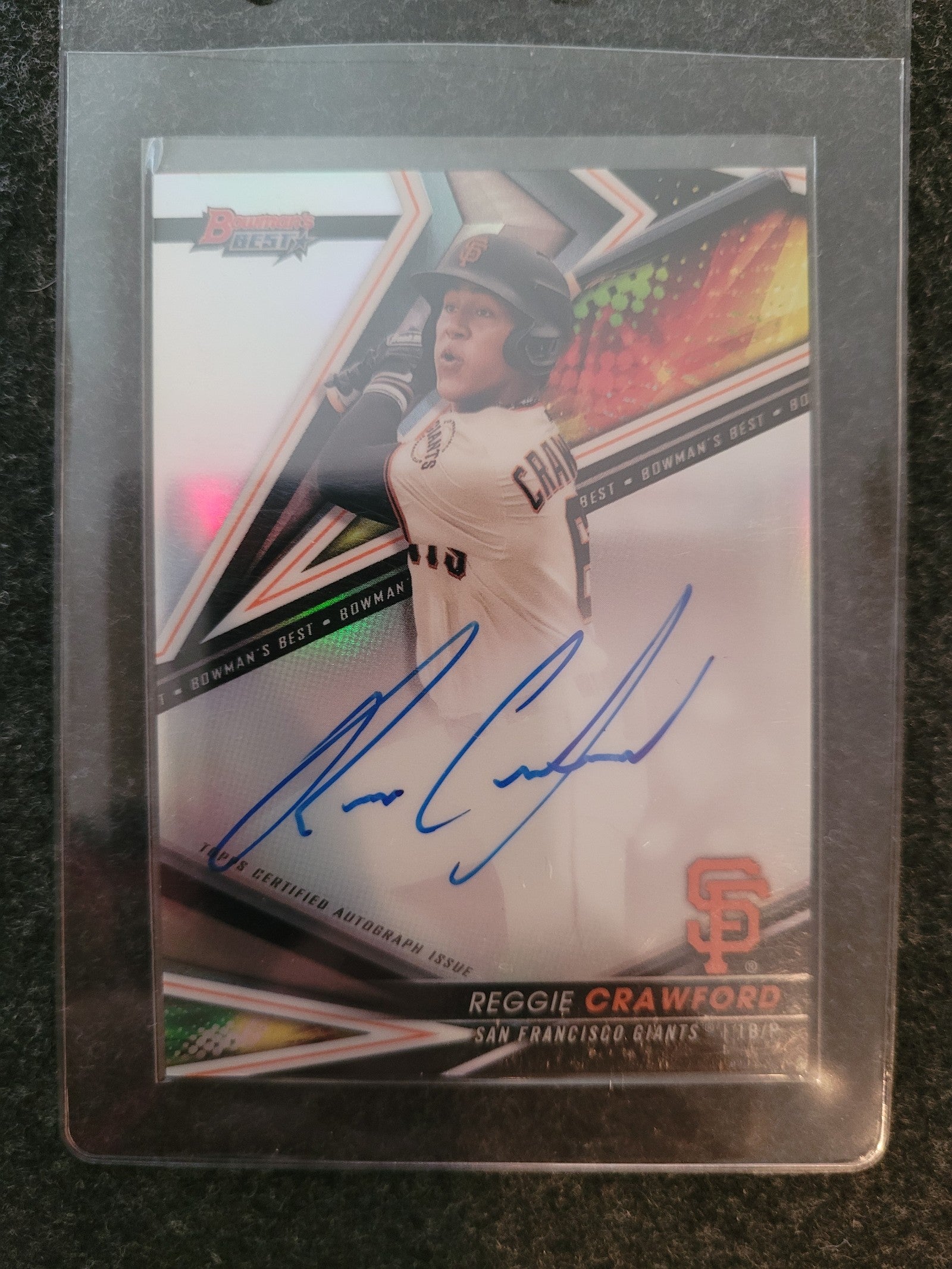 Reggie Crawford 2022 Bowman's Best Refractor Autograph