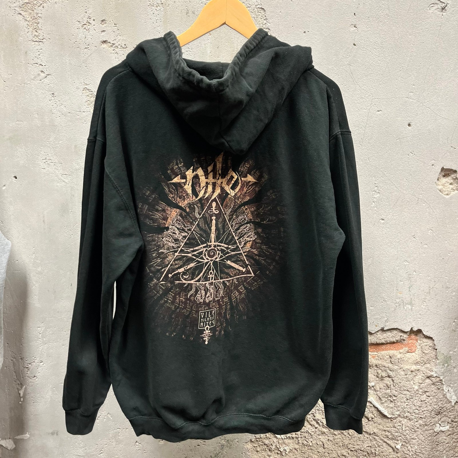 NILE Vile Nilotic Rites Double Sided Full Zip Fleece Hoodie Sweatshirt Unisex L