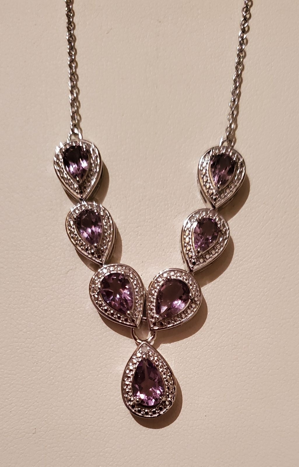 Amethyst & diamond Necklace