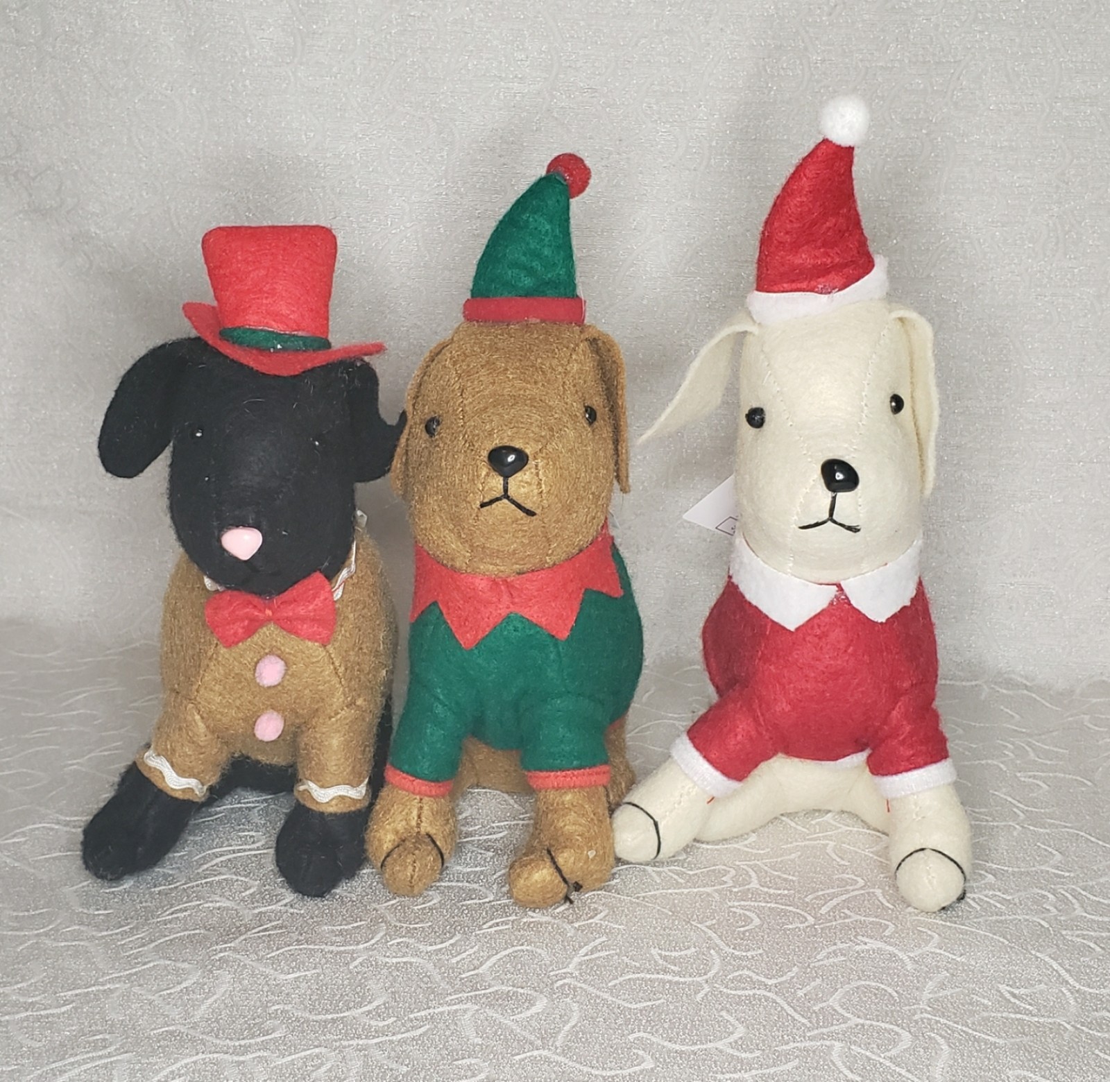 Full Set of 3 Felt Christmas Dogs in Costumes Target Bullseye Playground 2024