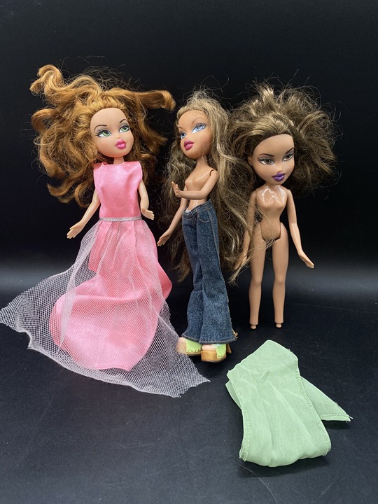 LOT 3 Bratz Dolls 10” MGA 2001 Y2K Redressed Vintage READ