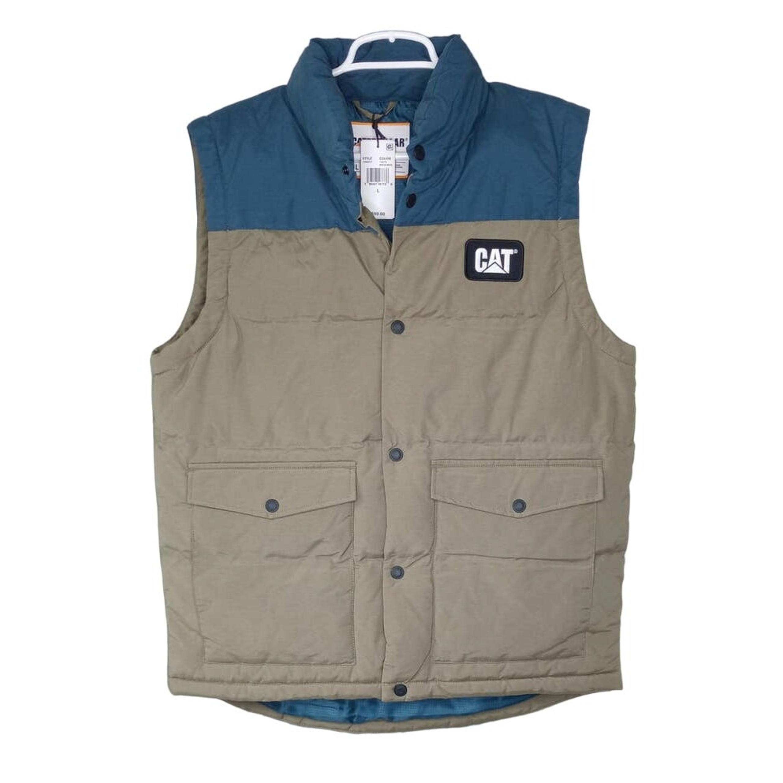 Caterpillar Two Toned Quilted Water Resistant Vest Men's Size Large