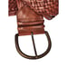 NEW Fossil Women's Brown Wide Leather Woven Belt sz Medium Boho Work Western