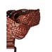 NEW Fossil Women's Brown Wide Leather Woven Belt sz Medium Boho Work Western