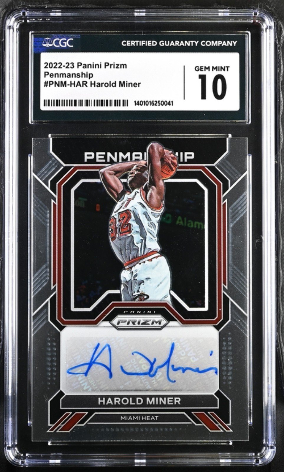2022-23 panini Prizm penmanship #PNM-HAR Harold miner auto card CGC gem mint 10!