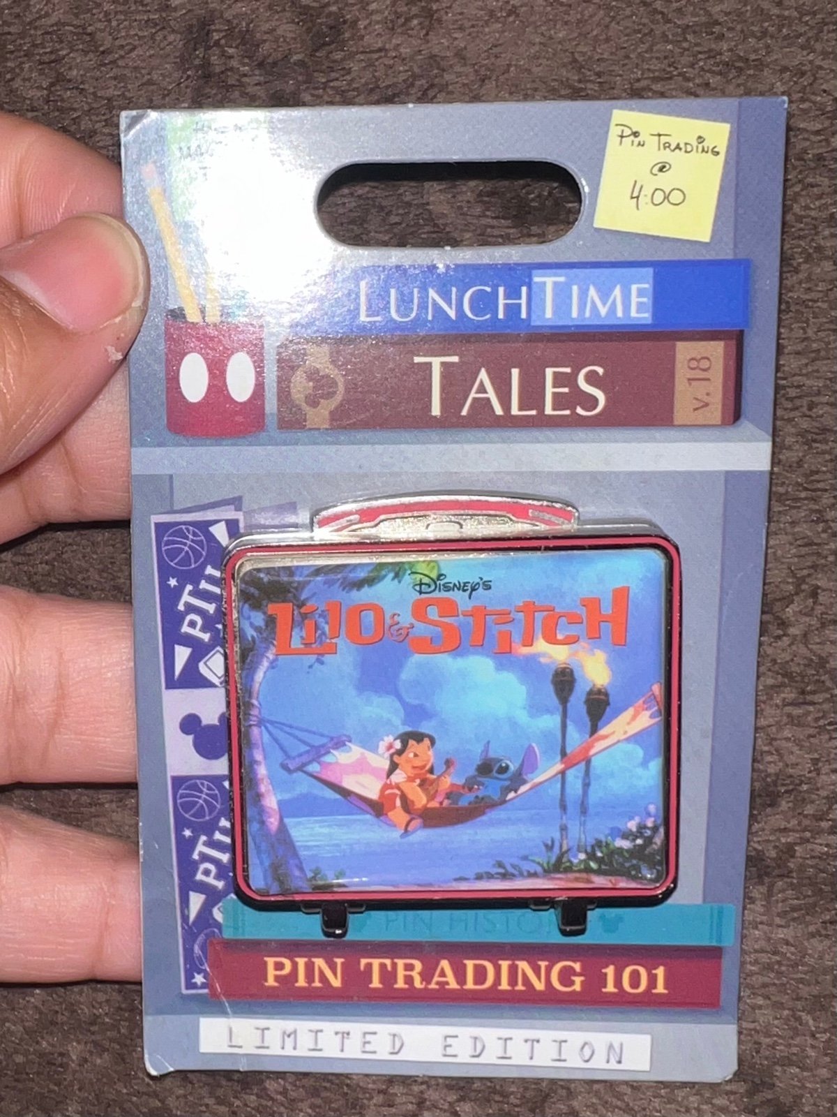 Disney pin lilo and stitch lunch tails