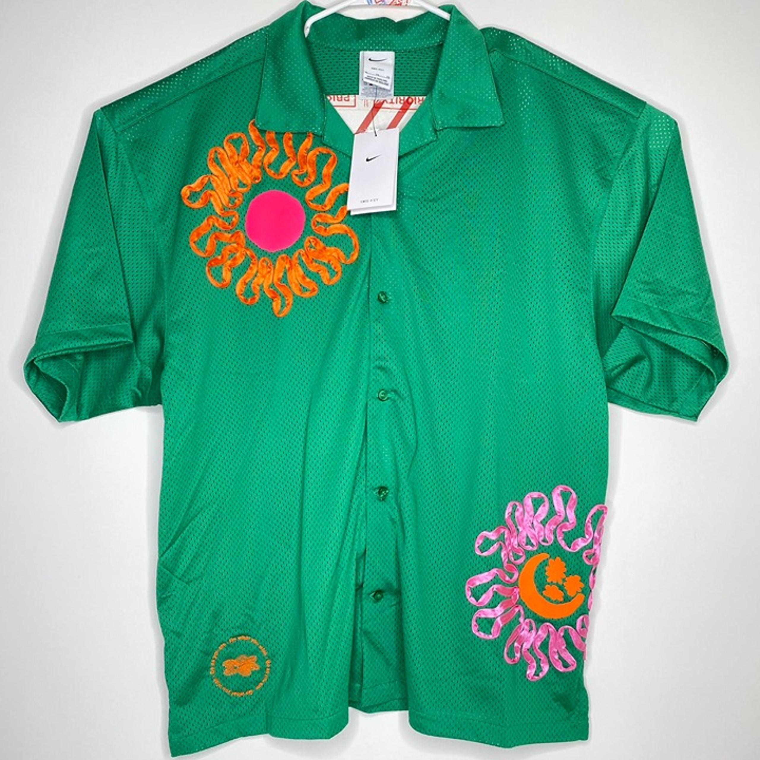 Nike Green Button Up Dress Shirt Size Small Mens