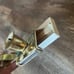 Vintage holding travel candle light w/match holder