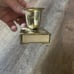 Vintage holding travel candle light w/match holder