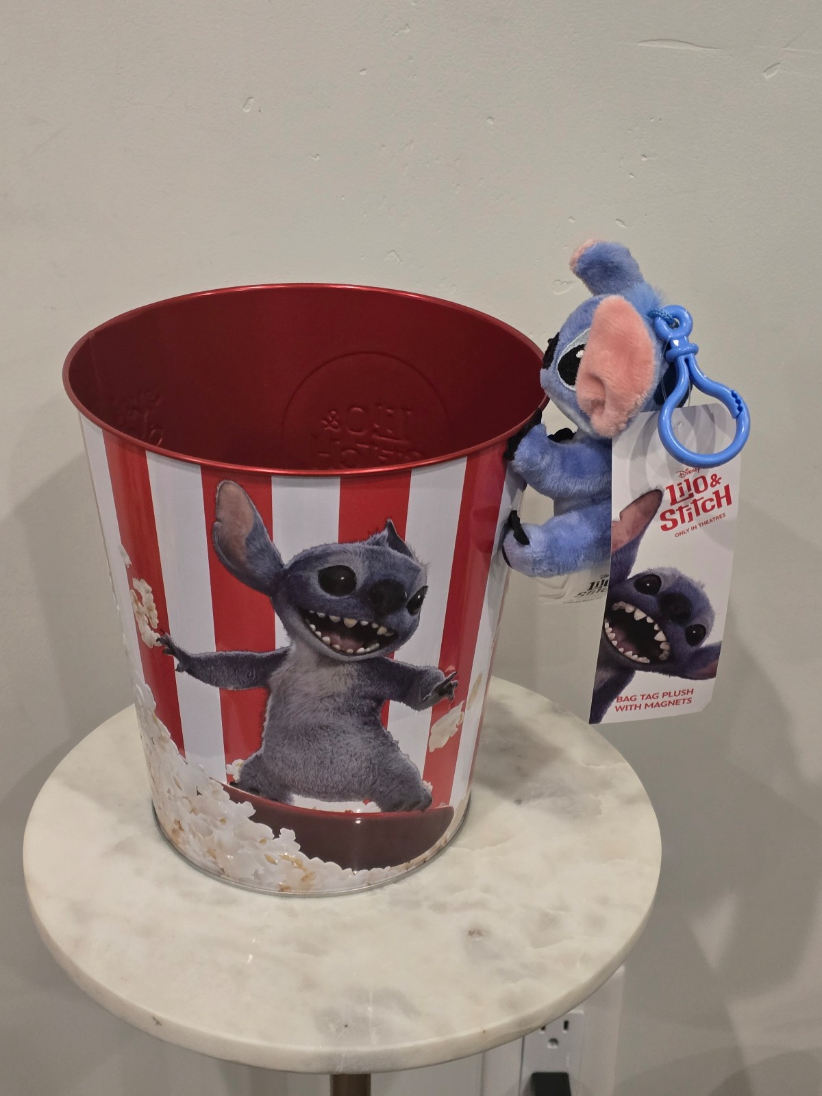 Cinemark 2025 Lilo & Stitch Plush Tin Surfin Popcorn Bucket Brand New Fast Ship