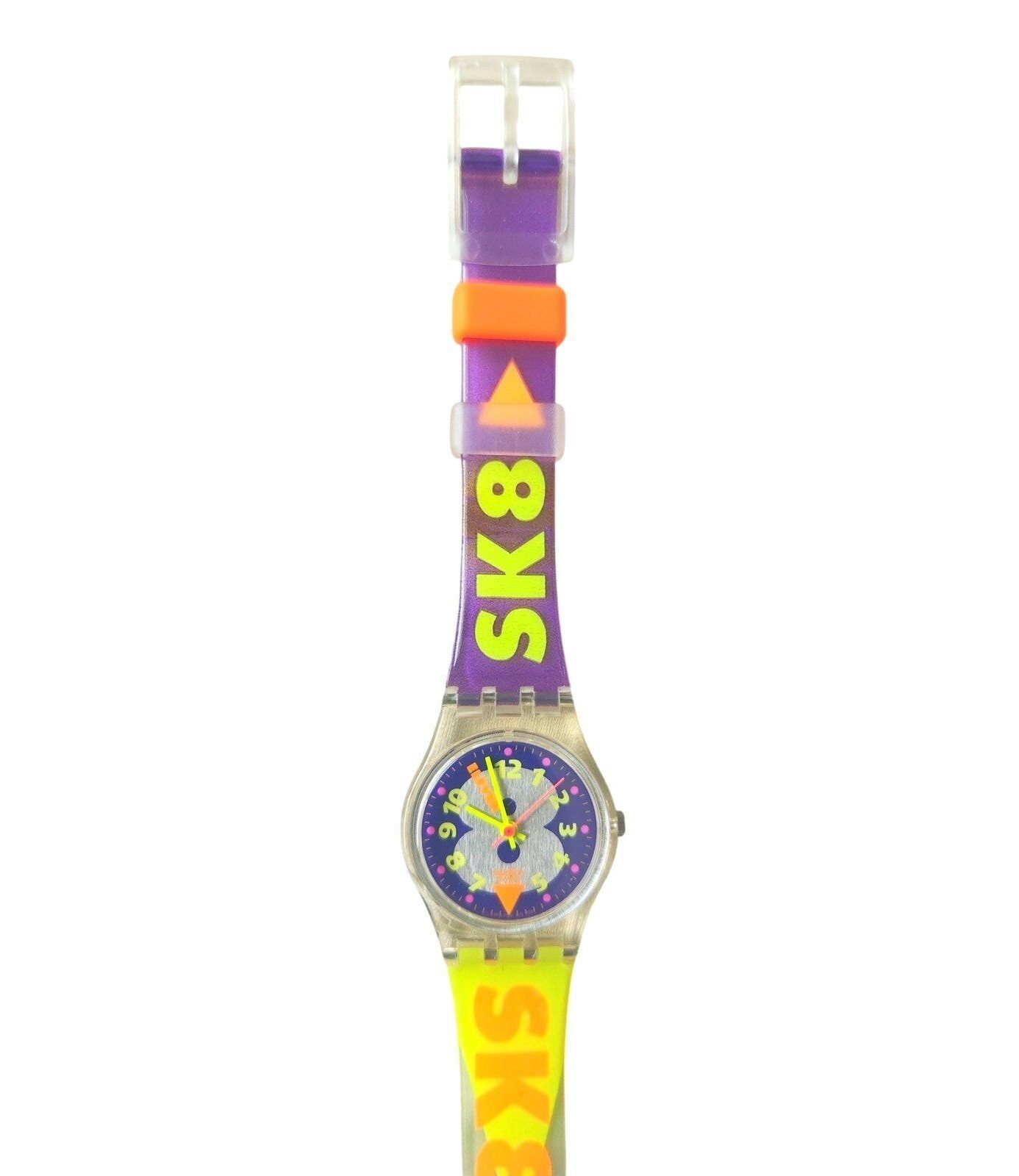 Vintage Swatch lady watch SNOW COLLAGE LK138 new old stock in box with battery