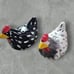 Designer chicken rooster salt & pepper shakers kitchen decor vintage collectors