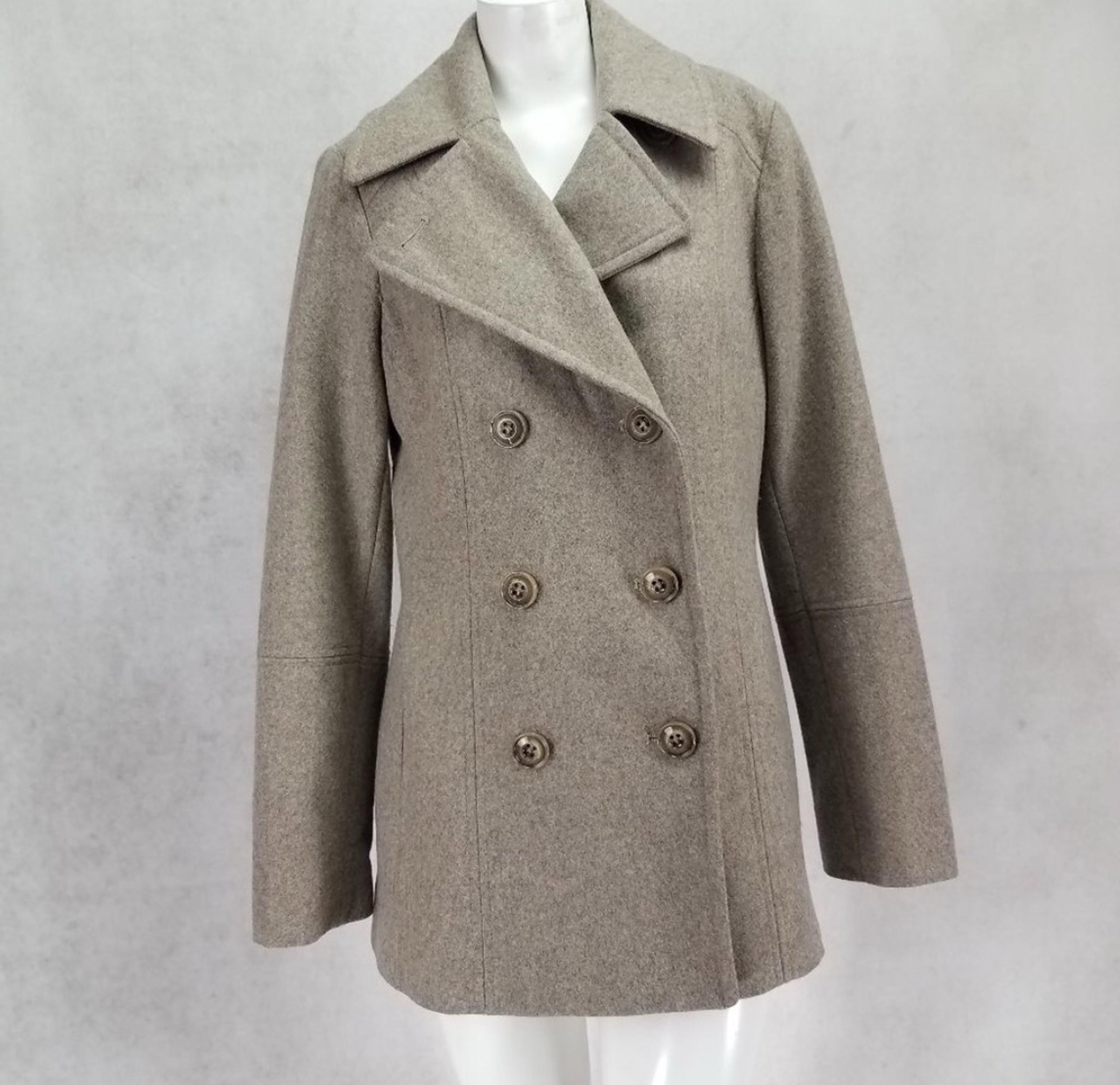 London Fog Wool Blend Pea Coat Beige Size XXS