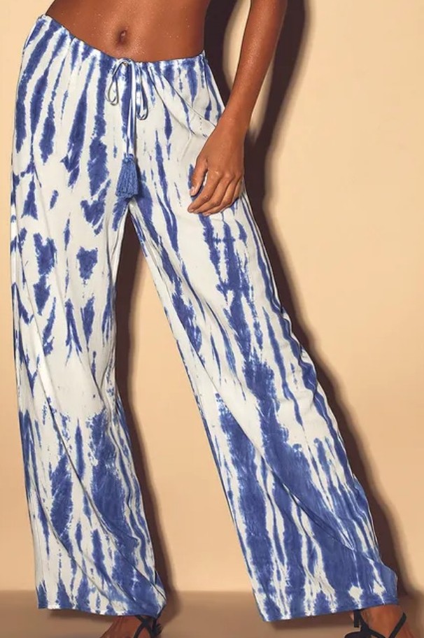 Lulu's Tie Dye swim cover up pants.