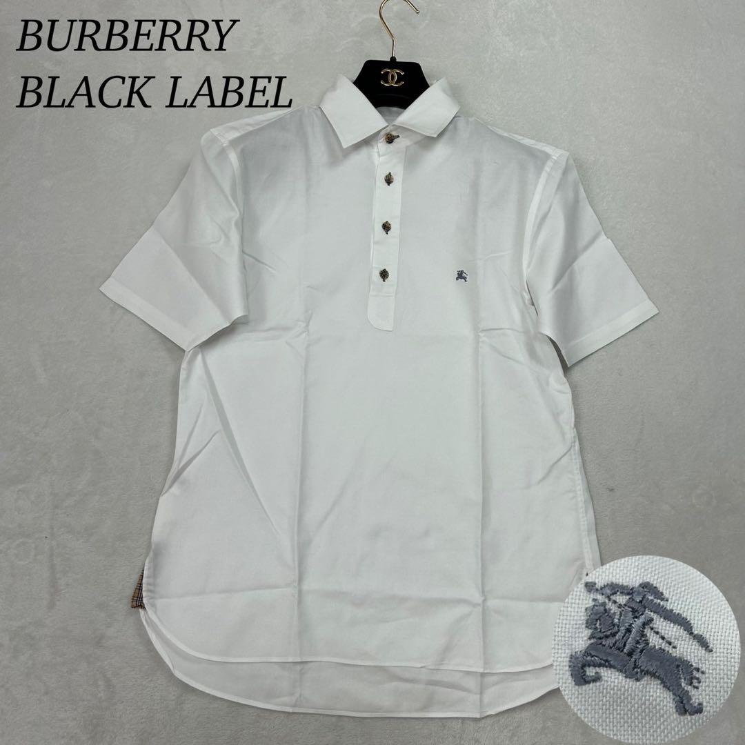 G262 Excellent Condition M 2 Burberry Black Label Short Sleeve Polo Shirt Men's