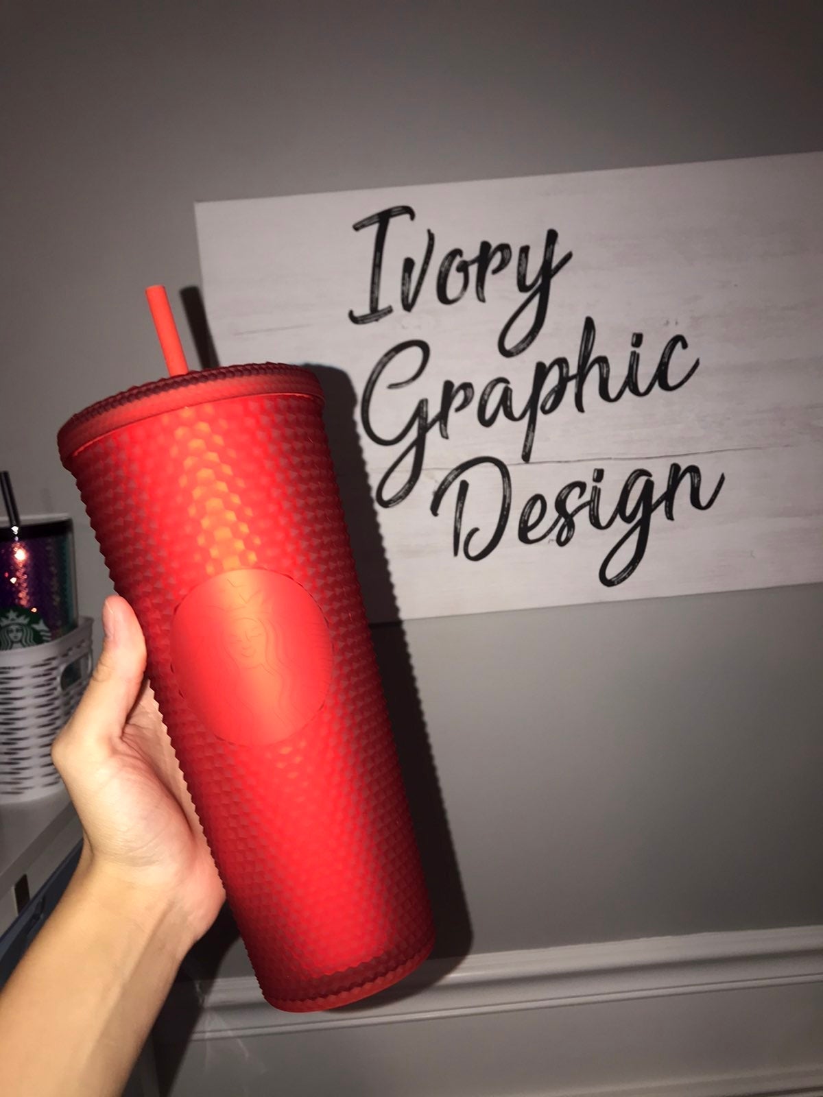 Starbucks holiday 2020 studded matte red