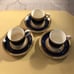 Three Crown Ducal colfax cobalt blue tea sets