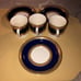 Three Crown Ducal colfax cobalt blue tea sets