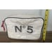 Vintage VTG 1988 Chanel No 5 Zip Pouch Bag Makeup Travel Cosmetic Case Rare