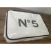 Vintage VTG 1988 Chanel No 5 Zip Pouch Bag Makeup Travel Cosmetic Case Rare