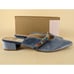 Journee Collection Jewel Mule Sandals Womens 9.5 M Blue Velvet Heel Shoes NWB