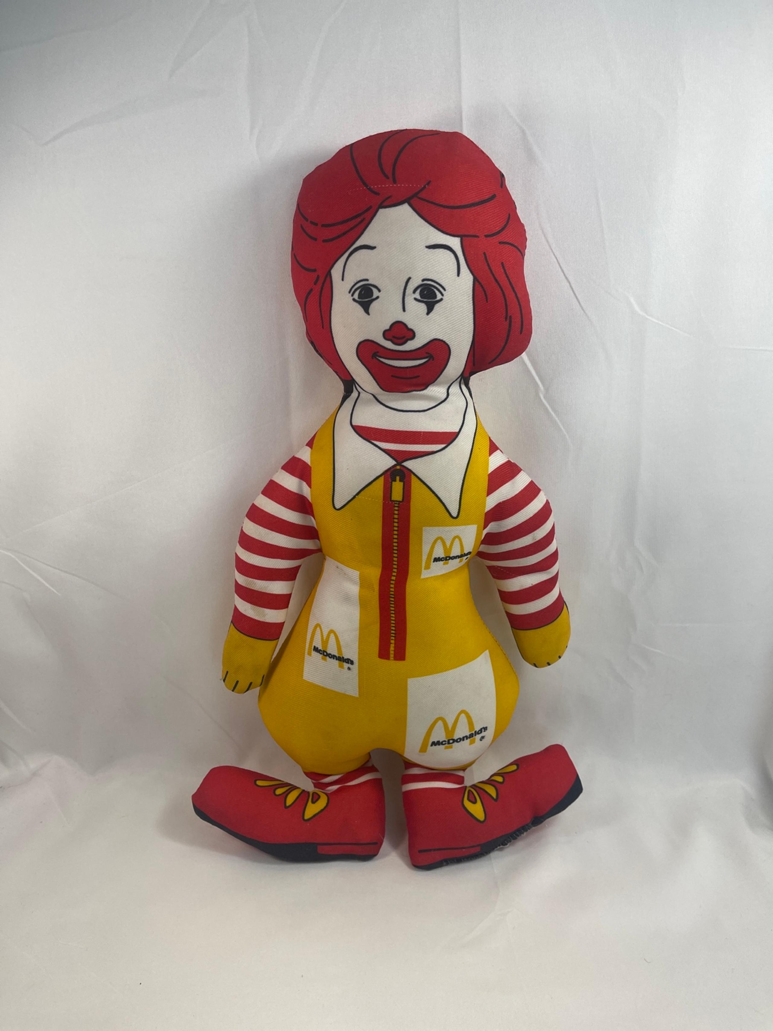 McDonald's Ronald McDonald Plush Figure Vintage 1980’s Collectible