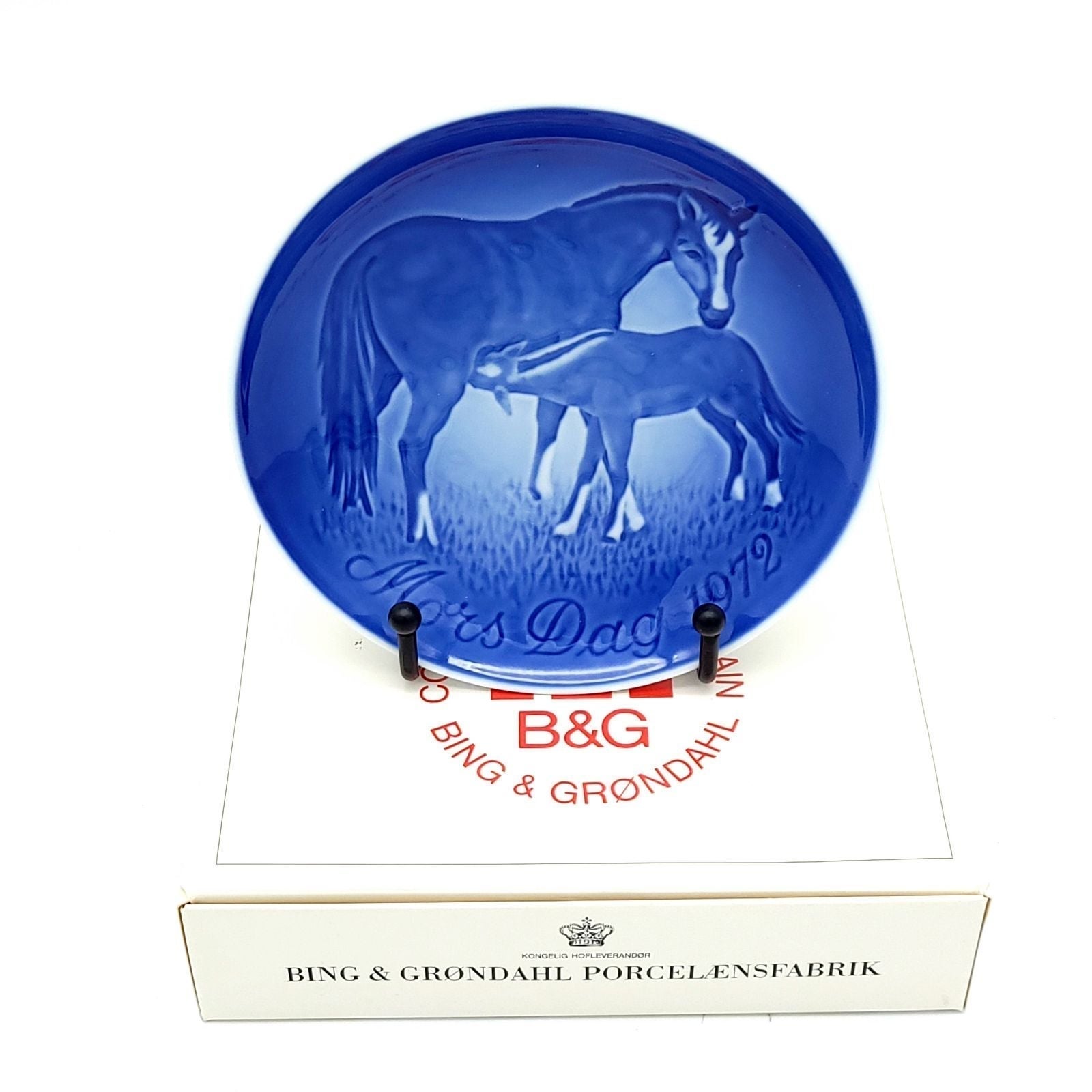 Copenhagen-B&G Bing & Grondahl-1972 "Mors Dag" Mothers Day Plate-Mare&Foal-NEW! Copenhagen-B&G Bing & Grondahl-1972 "Mors Dag" Mothers Day Plate-Mare&Foal-NEW!