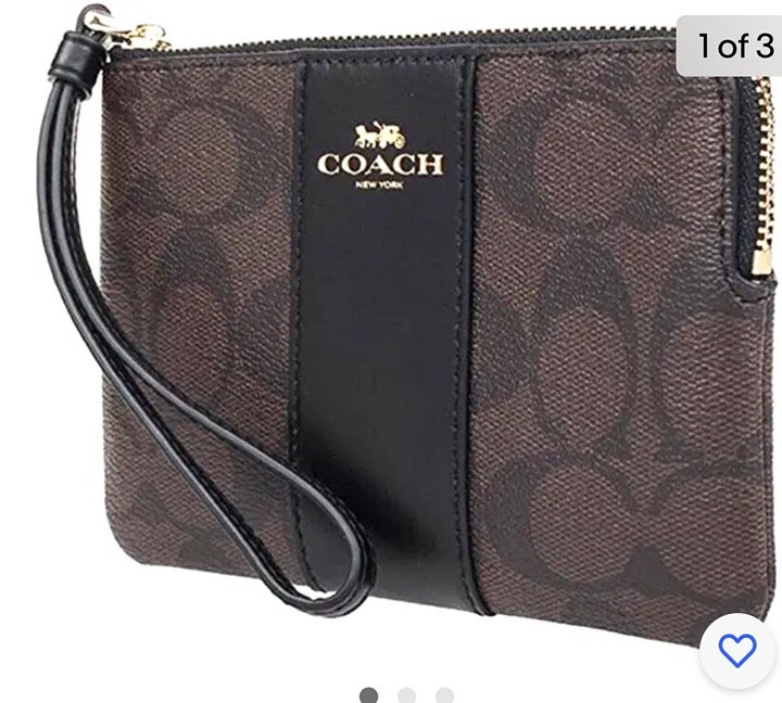 Coach Corner Zip Wristlet