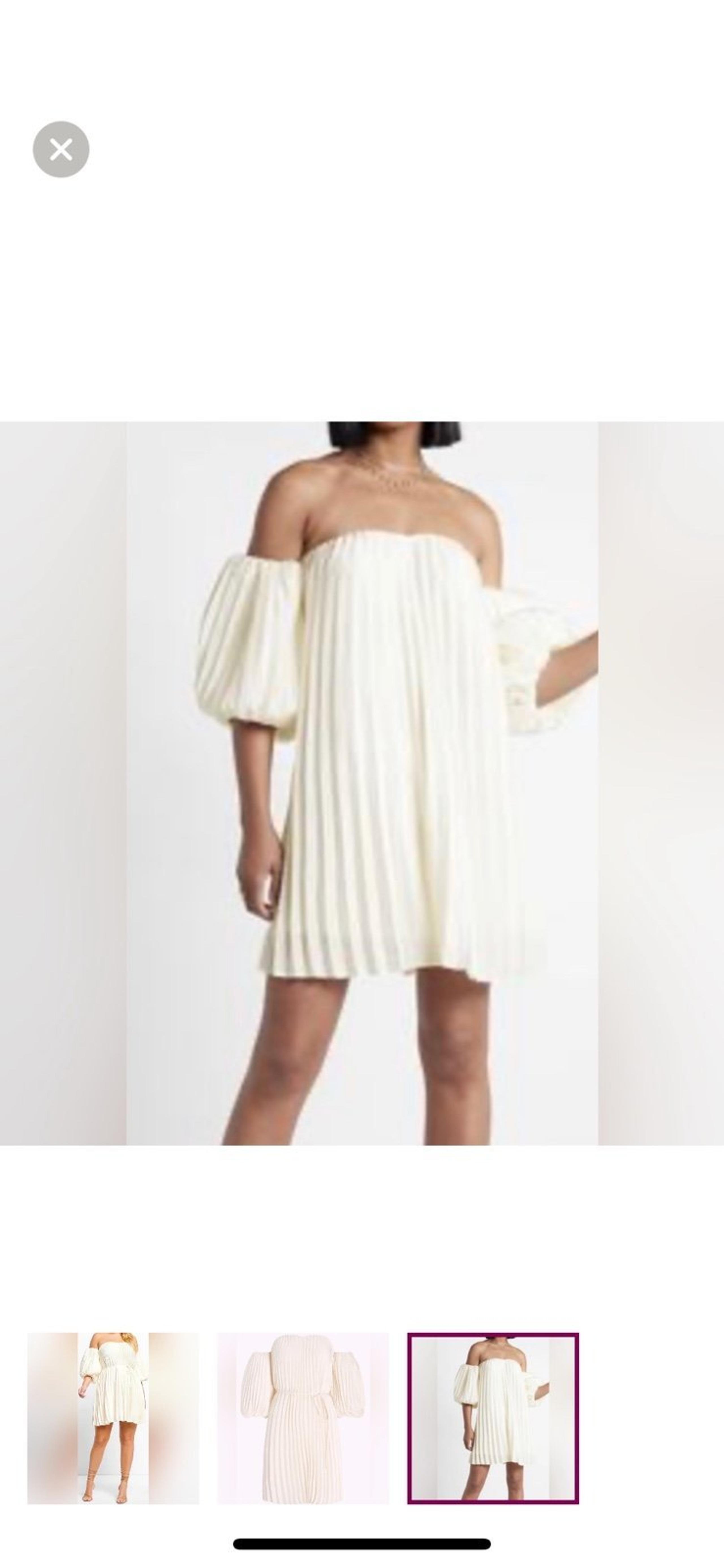 Express Pleated Off Shoulder Dress