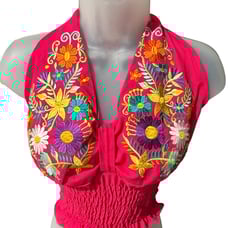 Mexican Floral Halter Top