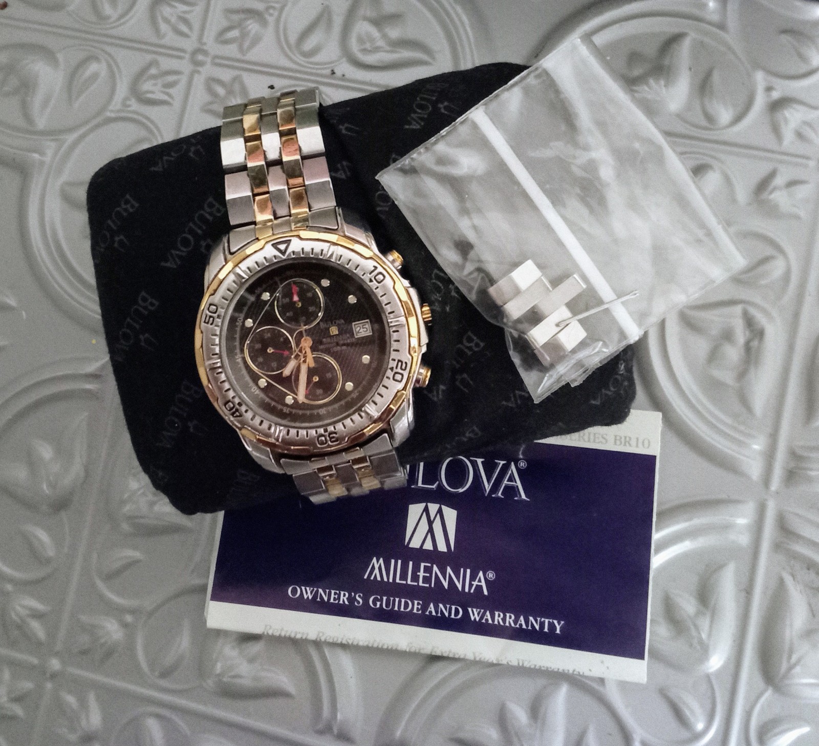 NEW BOLOVA Men's Millennia Chronograph Watch w/Box