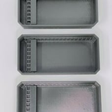 3 Long Bins for Milwaukee PACKOUT Low Profile Organizer Tool Box - Black